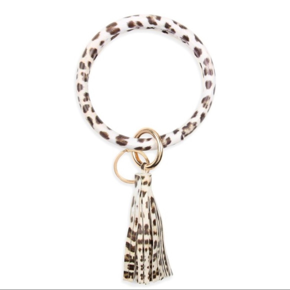 Leopard Print Tassel Key Ring - Picture 3 of 6
